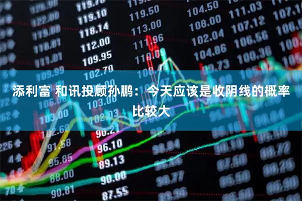 添利富 和讯投顾孙鹏：今天应该是收阴线的概率比较大